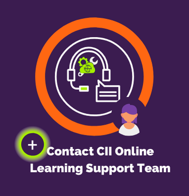 Picture link to CII Online Learning Support Team contact page